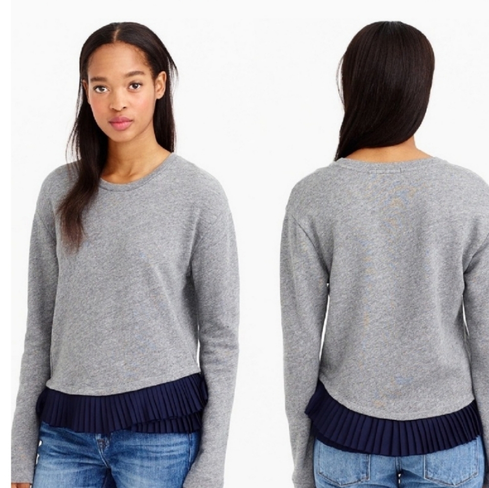 J. Crew ruffle hem sweatshirt